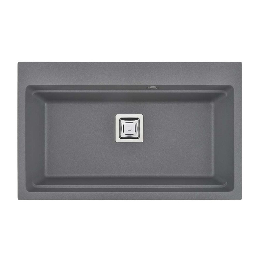 Chiuveta compozit Inter Ceramic finisaj granit gri 78x48 cm