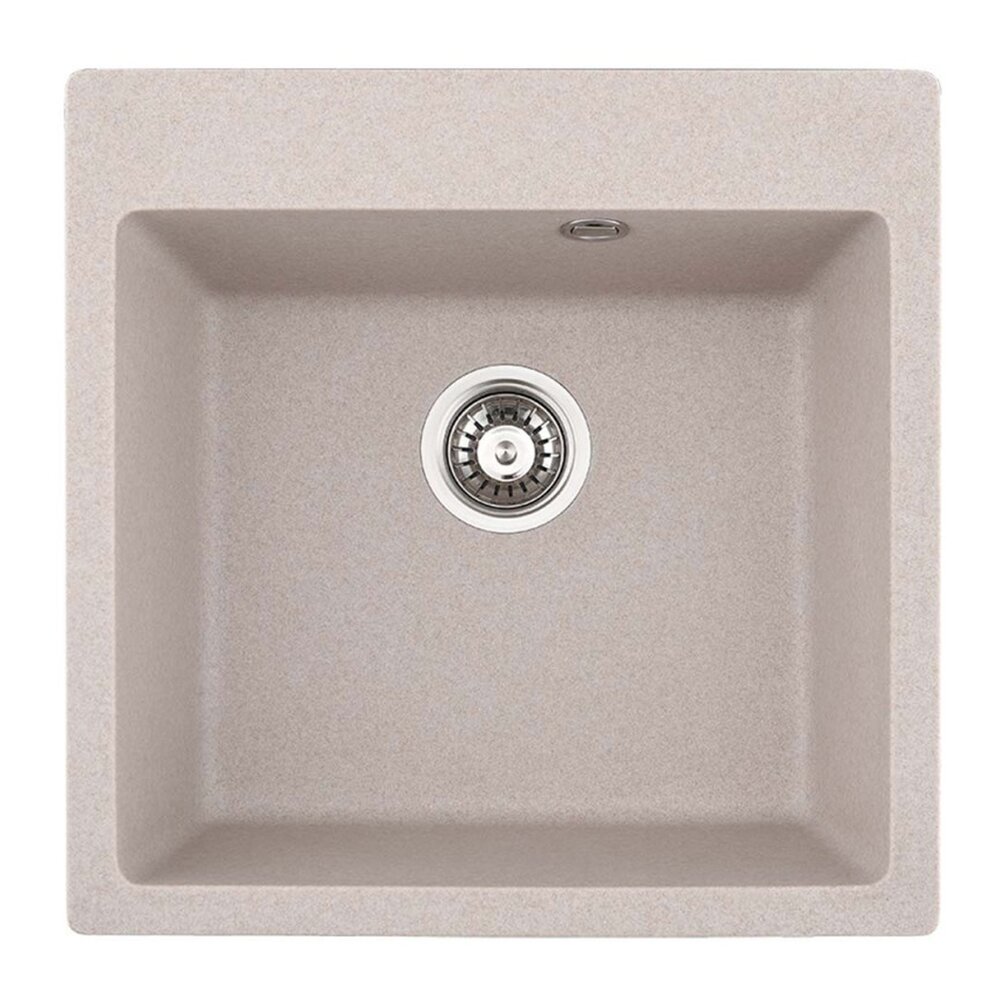 Chiuveta compozit Inter Ceramic finisaj granit gri nisip 50x50 cm