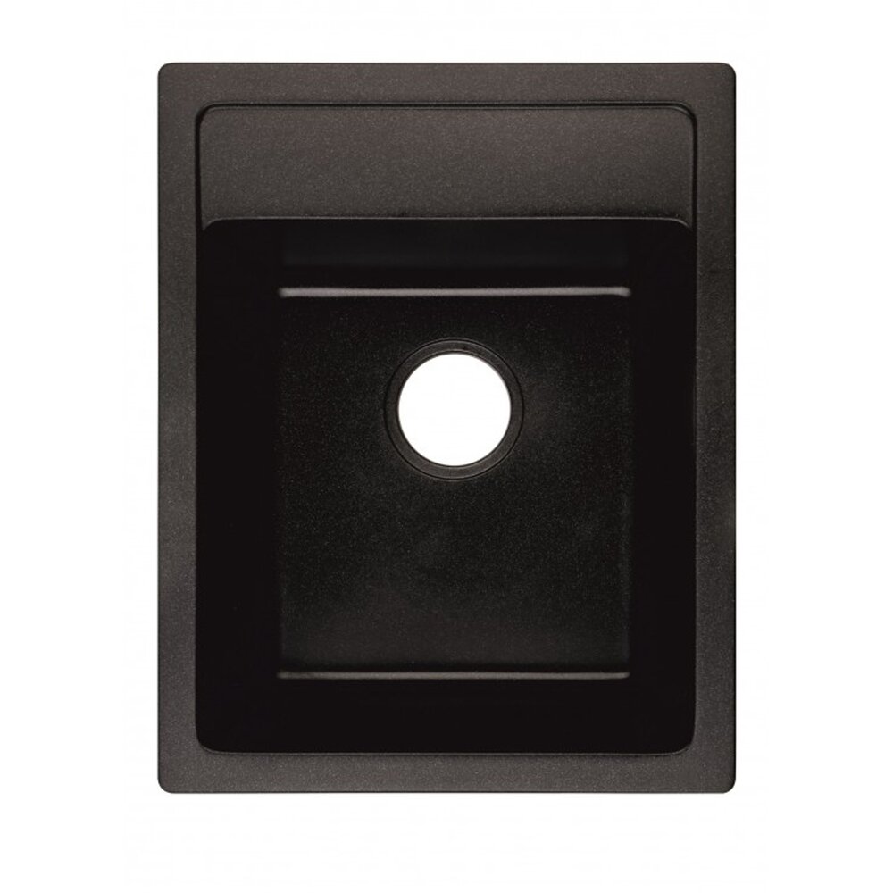 Chiuveta compozit Inter Ceramic finisaj granit negru 40x50 cm