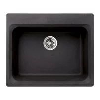 Chiuveta compozit Inter Ceramic finisaj granit negru 62x52cm fara picurator