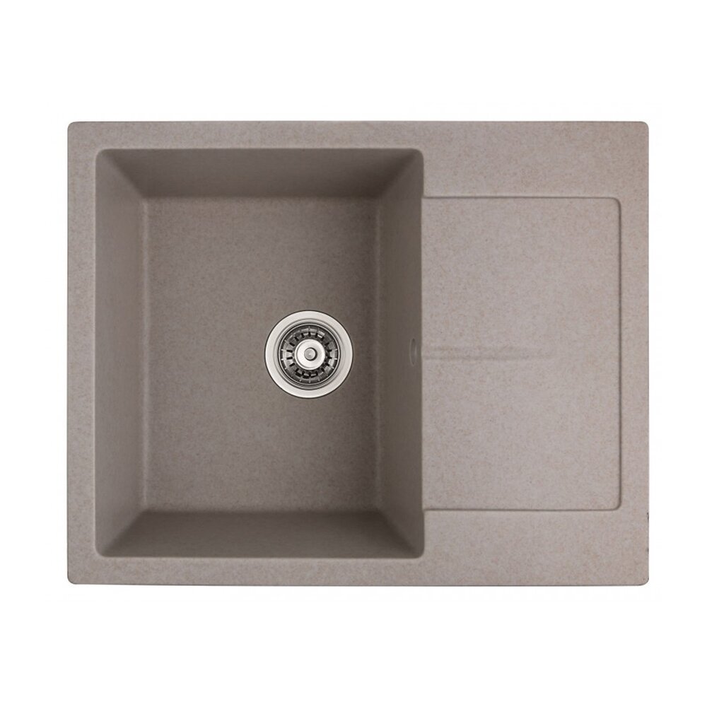 Chiuveta compozit Inter Ceramic finisaj granit nisip 62x50 cm cu picurator