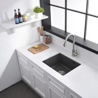 Chiuveta compozit Inter Ceramic finisaj gri granit 55x45 cm fara picurator