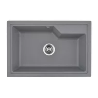 Chiuveta compozit Inter Ceramic finisaj gri granit 68x45 cm fara picurator