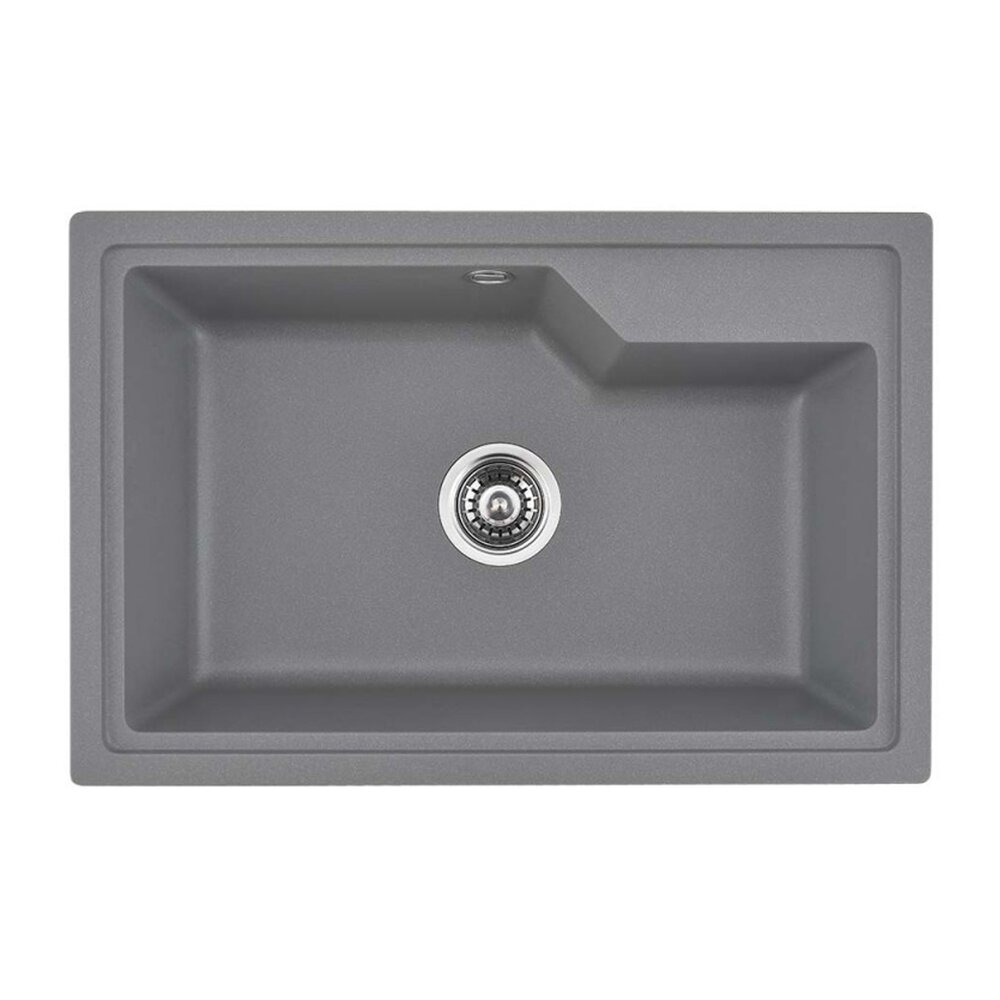 Chiuveta compozit Inter Ceramic finisaj gri granit 68x45 cm fara picurator
