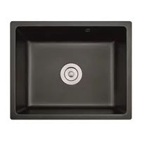 Chiuveta compozit Inter Ceramic finisaj negru granit 55x45 cm fara picurator