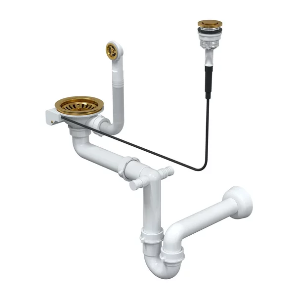 Chiuveta compozit Quadron Unique Morgan 110 alb - auriu 57x50 cm picture - 3