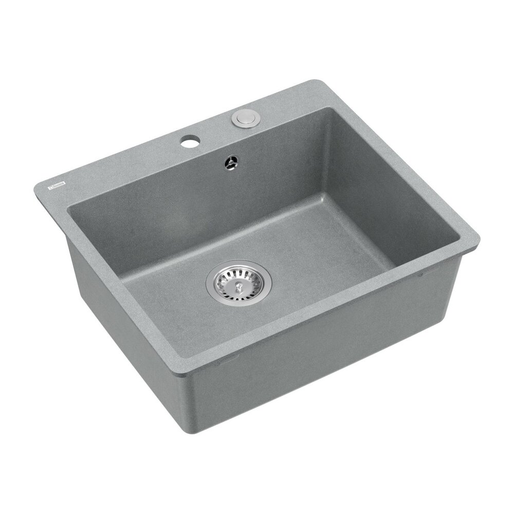 Chiuveta compozit Quadron Unique Morgan 110 gri - inox 57x50 cm