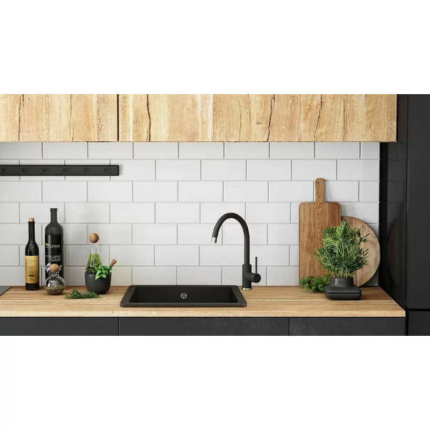 Chiuveta compozit Rea Nels negru pestrit 56x46.5 cm picture - 4