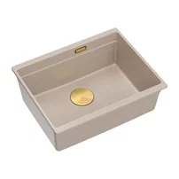 Chiuveta compozit sub blat Quadron Logan 100 bej - auriu 56x45 cm