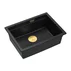 Chiuveta compozit sub blat Quadron Logan 100 negru carbon - auriu 56x45 cm picture - 1