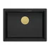 Chiuveta compozit sub blat Quadron Logan 100 negru carbon - auriu 56x45 cm picture - 2