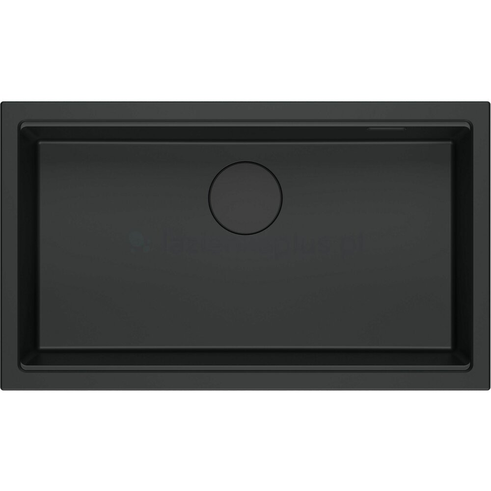 Chiuveta compozit incastrata Quadron Logan 110 negru 76x44 cm
