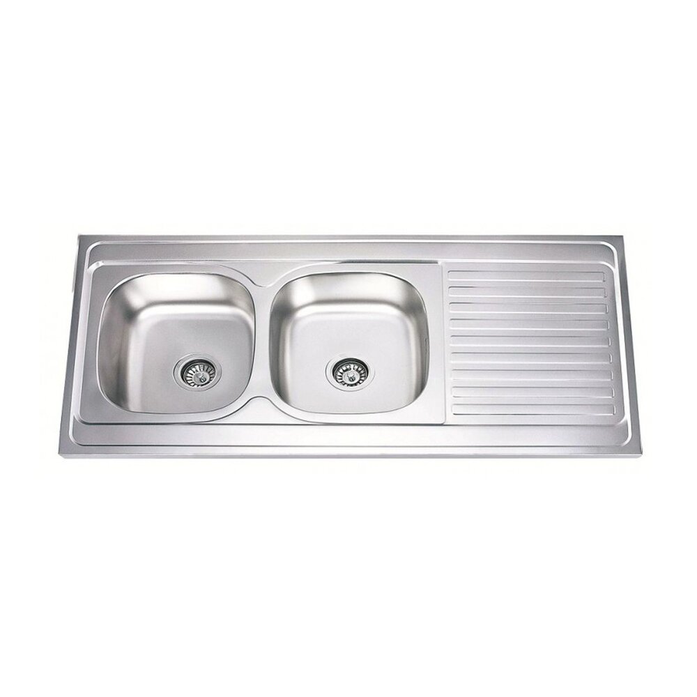 Chiuveta inox Inter Ceramic Alpaca cu doua cuve si picurator dreapta finisaj inox lucios 120×60 cm Bucatarie > Promoții > Noutati Inter Ceramic
