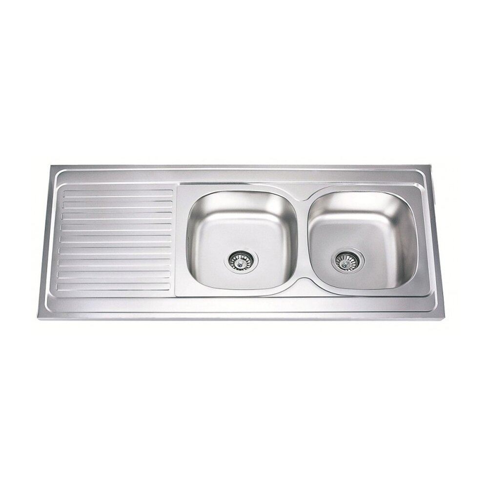 Chiuveta inox Inter Ceramic Alpaca cu doua cuve si picurator stanga finisaj inox lucios 120×60 cm Bucatarie > Promoții > Noutati Inter Ceramic