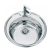 Chiuveta inox Inter Ceramic Alpaca cu o cuva fara picurator finisaj inox lucios 49 cm