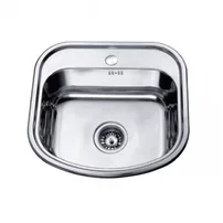 Chiuveta inox Inter Ceramic Alpaca cu o cuva fara picurator finisaj inox lucios 49x47 cm