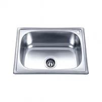 Chiuveta inox Inter Ceramic Alpaca cu o cuva fara picurator finisaj inox lucios 63x47 cm