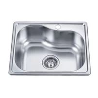 Chiuveta inox Inter Ceramic Alpaca cu o cuva finisaj crom lucios 47.5x40 cm
