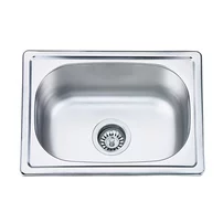 Chiuveta inox Inter Ceramic Alpaca cu o cuva finisaj inox lucios 75x40 cm
