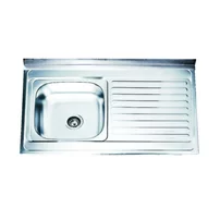 Chiuveta inox Inter Ceramic Alpaca cu o cuva si picurator dreapta finisaj inox lucios 100x60 cm