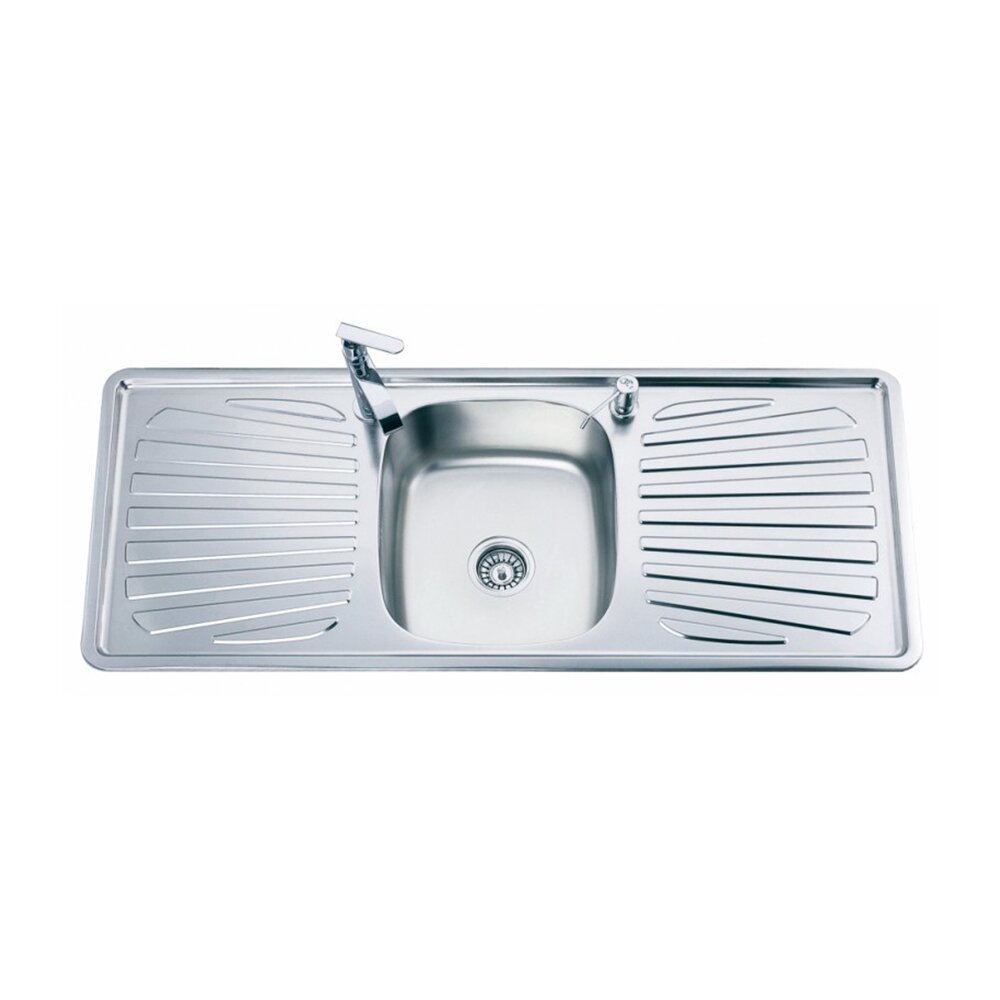 Chiuveta inox Inter Ceramic Alpaca cu o cuva si picurator in dreapta si stanga finisaj inox 120×50 cm Bucatarie > Promoții > Noutati Inter Ceramic