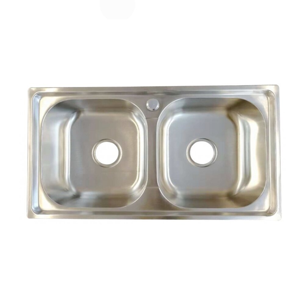 Chiuveta inox Inter Ceramic cu doua cuve fara picurator finisaj inox satinat 76×41 cm Bucatarie > Promoții > Noutati Inter Ceramic