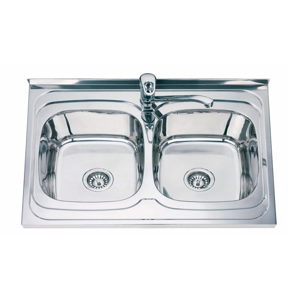 Chiuveta inox Inter Ceramic cu doua cuve finisaj inox lucios 80×60 cm Bucatarie > Promoții > Noutati Inter Ceramic
