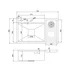 Chiuveta inox Inter Ceramic cu o cuva cu picurator stanga finisaj negru satinat 75x45 cm picture - 2