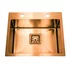 Chiuveta inox Inter Ceramic cu o cuva fara picurator finisaj auriu satinat 50x42 cm picture - 2