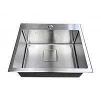 Chiuveta inox Inter Ceramic cu o cuva fara picurator finisaj inoc satinat 50x42 cm