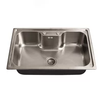 Chiuveta inox Inter Ceramic cu o cuva fara picurator finisaj inox lucios 80x50 cm