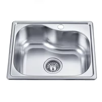 Chiuveta inox Inter Ceramic cu o cuva fara picurator finisaj inox satinat 47.5x40 cm