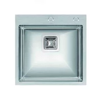 Chiuveta inox Inter Ceramic cu o cuva fara picurator finisaj inox satinat 50x42 cm