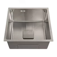 Chiuveta inox Inter Ceramic cu o cuva fara picurator finisaj inox satinat 50x50 cm