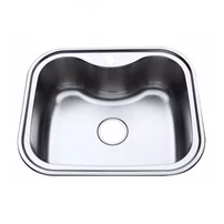 Chiuveta inox Inter Ceramic cu o cuva fara picurator finisaj inox satinat 58x48 cm