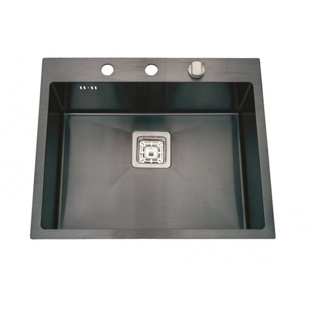 Chiuveta inox Inter Ceramic cu o cuva fara picurator finisaj negru satinat 60×50 cm Bucatarie > Promoții > Noutati Inter Ceramic