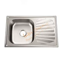 Chiuveta inox Inter Ceramic cu o cuva si picurator dreapta finisaj inox satinat 80x50 cm