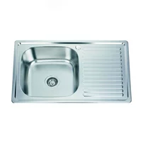 Chiuveta inox Inter Ceramic cu o cuva si picurator finisaj inox lucios 80x50 cm