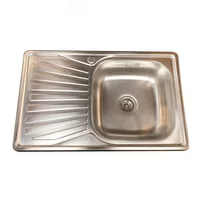 Chiuveta inox Inter Ceramic cu o cuva si picurator stanga finisaj inox lucios 80x50 cm