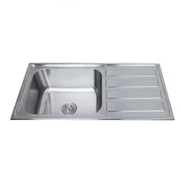 Chiuveta inox Inter Ceramic Tampico cu o cuva si picurator dreapta finisaj inox lucios 100x50 cm