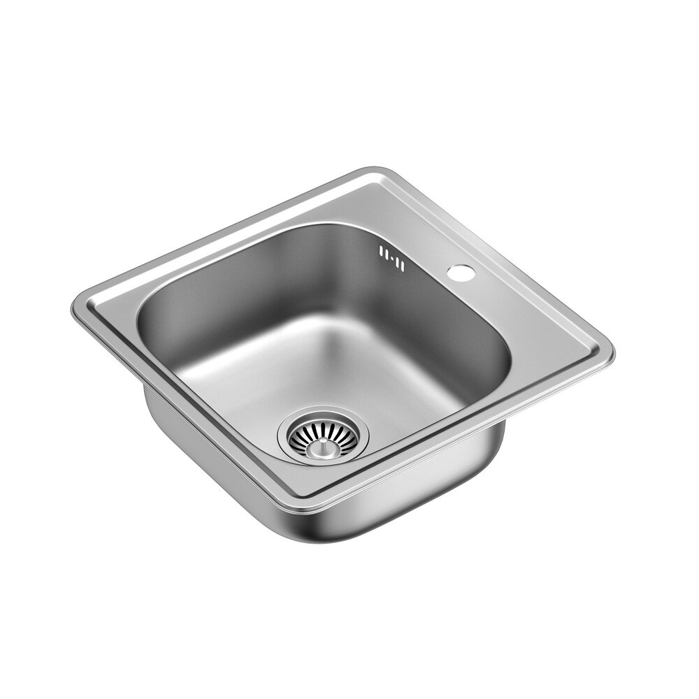 Chiuveta inox Quadron Joe 110 cu o cuva fara picurator finisaj inox texturat 48x48 cm