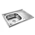Chiuveta inox incastrata Quadron Pop Robin 111 inox satinat 80x60 cm stanga picture - 1