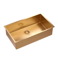 Chiuveta inox sub blat Quadron Unique Anthony 80 finisaj cupru 74x44 cm