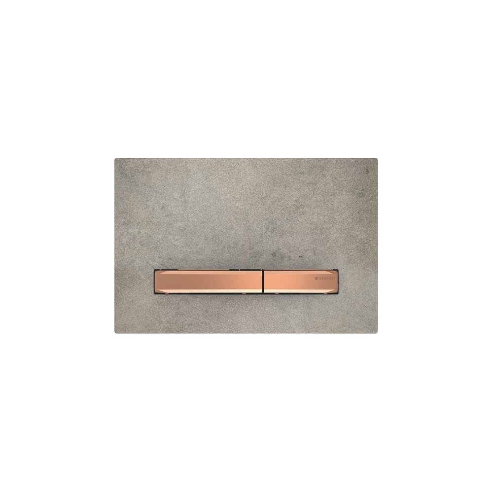 Clapeta de actionare Geberit Sigma50 aspect de beton/butoane rose gold Geberit