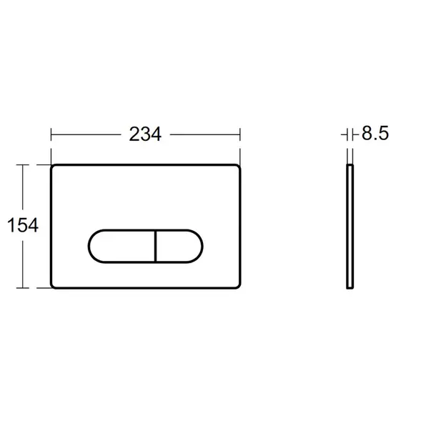 Clapeta de actionare gri mat Ideal Standard Prosys Oleas M2 picture - 3