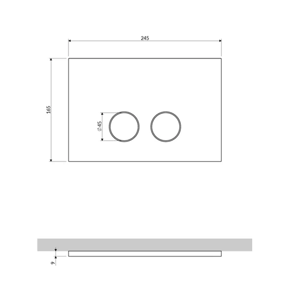 Clapeta de actionare Omnires Steel-R45 finisaj alama periata picture - 4