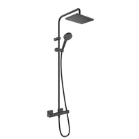 Coloana de dus cu baterie Hansgrohe Vernis Shape 230 Ecosmart termostatata negru mat