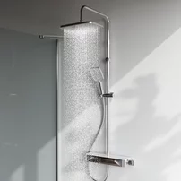 Coloana de dus cu baterie monocomanda AM.PM Func finisaj crom lucios