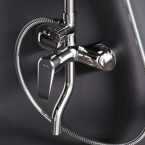 Coloana de dus cu baterie monocomanda AM.PM Play finisaj crom lucios picture - 4