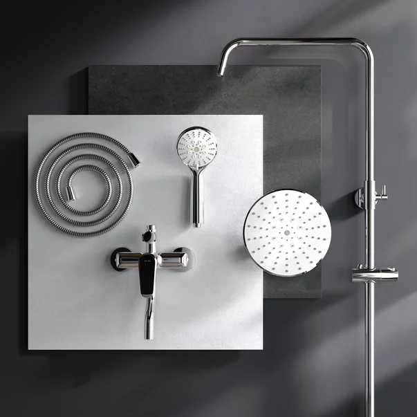 Coloana de dus cu baterie monocomanda AM.PM Play finisaj crom lucios picture - 11